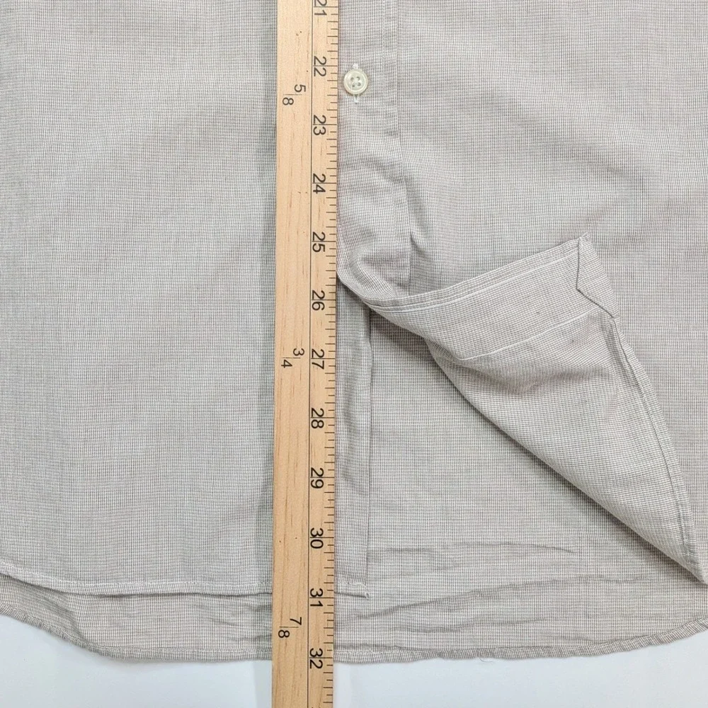 Polo Ralph Lauren Lowell Sport Shirt Men's L Beige Check Button Up Cotton LS